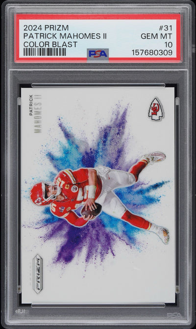 2024 Panini Prizm Patrick Mahomes Color Blast PSA10!