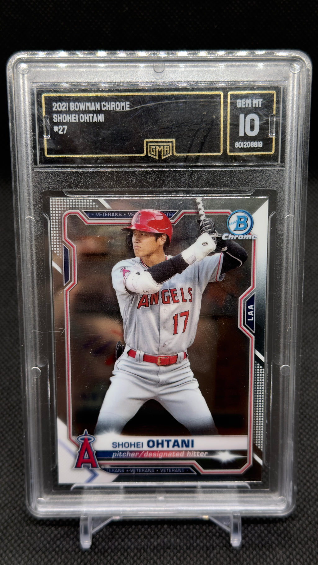 2021 Bowman Chrome #27 Shohei Ohtani GMA 10