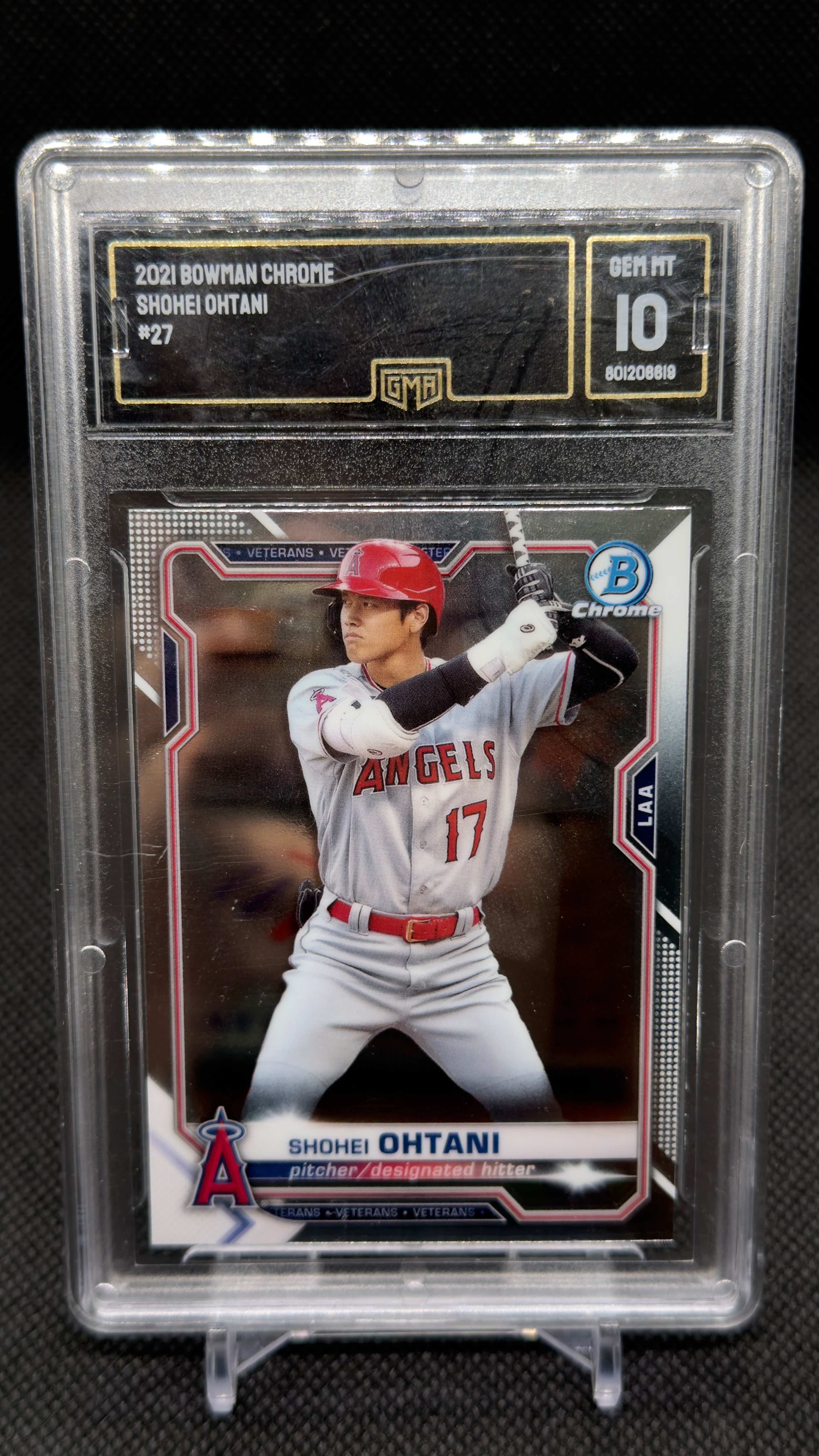 2021 Bowman Chrome #27 Shohei Ohtani GMA 10