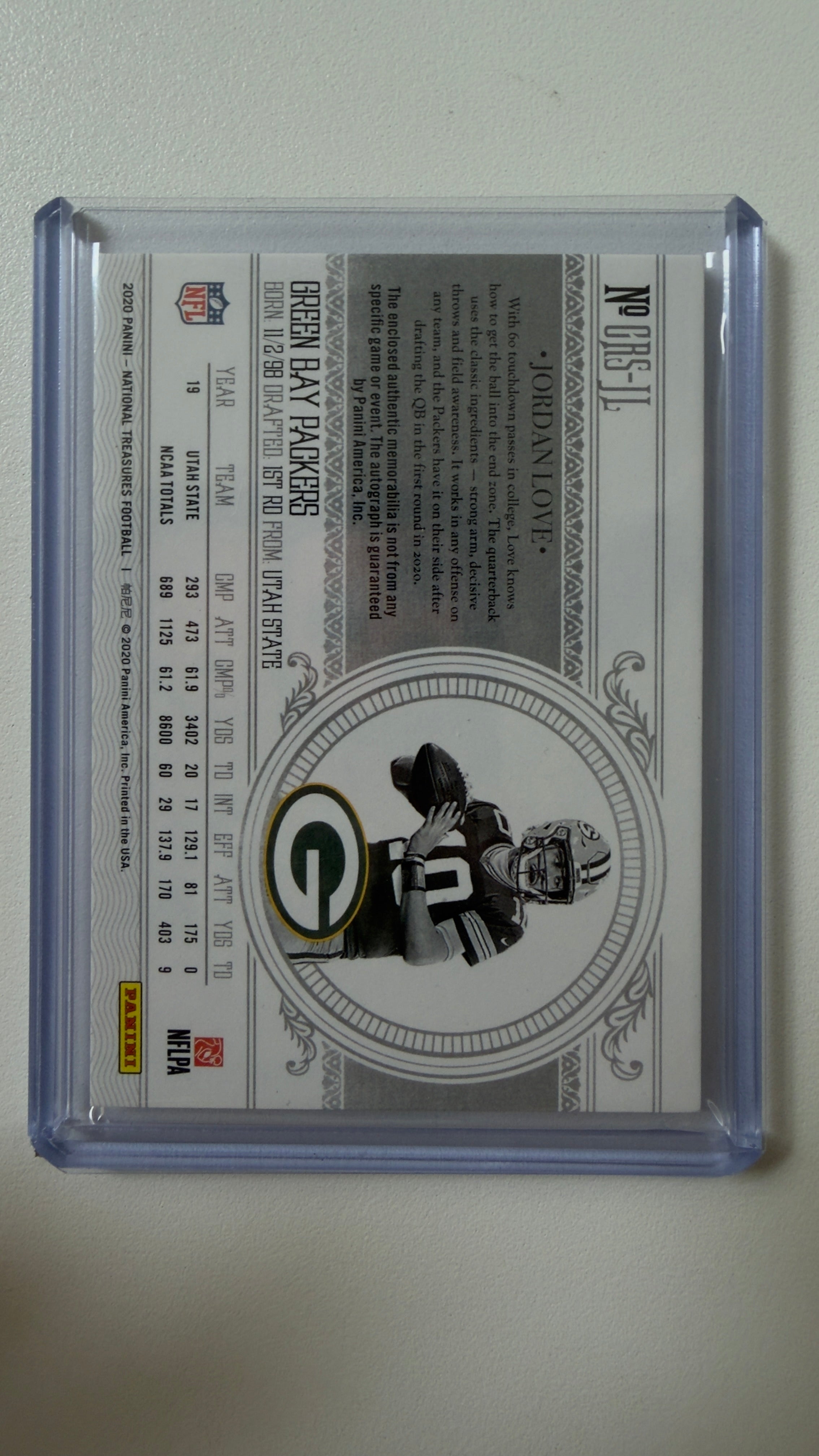 2020 Panini National Treasures Jordan Love Crossover RPA Laundry Tag /5