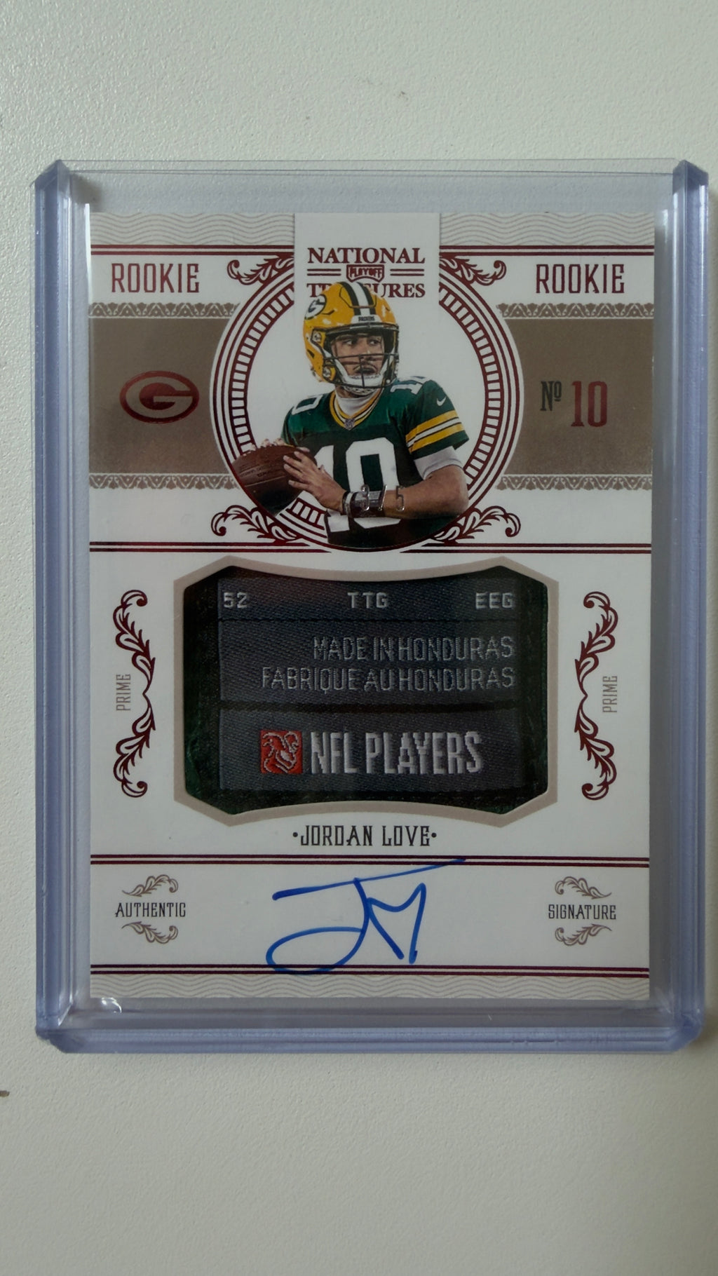 2020 Panini National Treasures Jordan Love Crossover RPA Laundry Tag /5