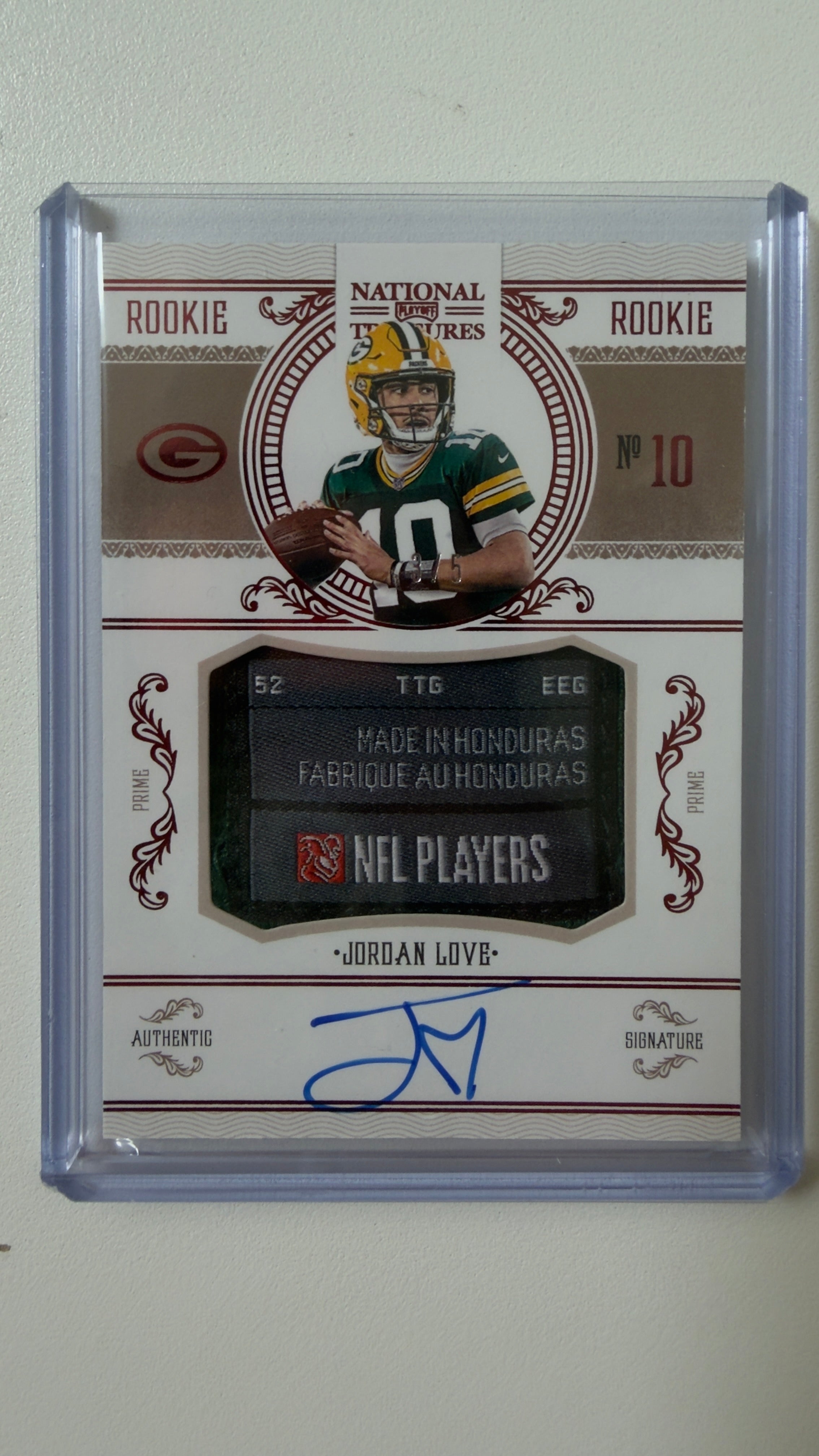 2020 Panini National Treasures Jordan Love Crossover RPA Laundry Tag /5