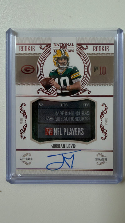 2020 Panini National Treasures Jordan Love Crossover RPA Laundry Tag /5